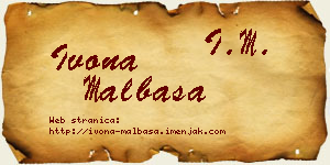 Ivona Malbaša vizit kartica